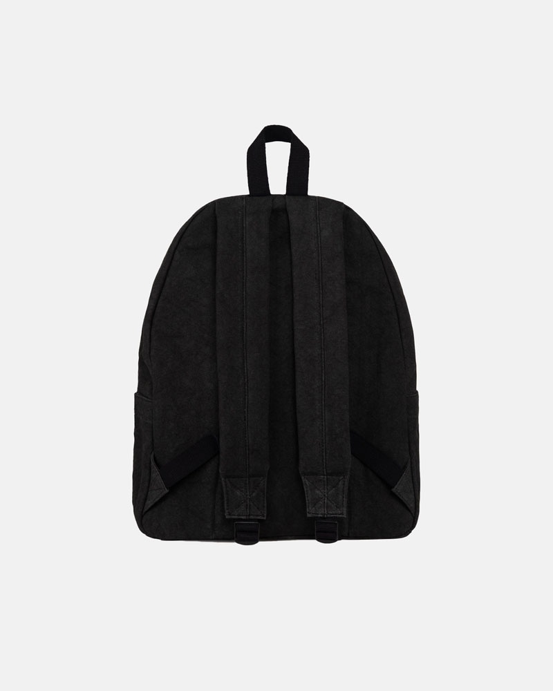 Black Stüssy Canvas Backpack | UAE PQE682135