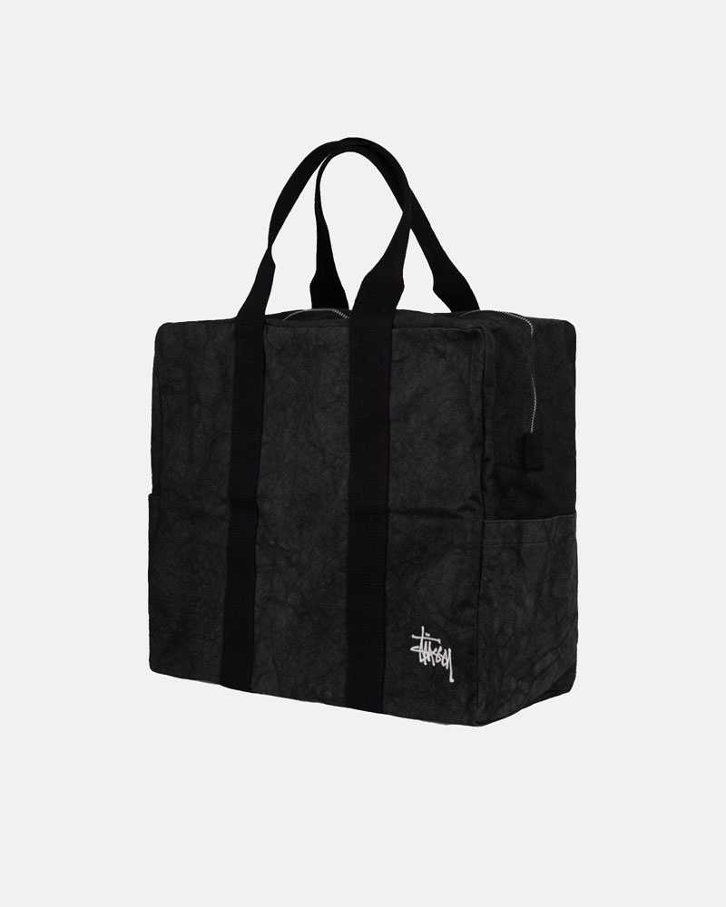 Black Stüssy Canvas Flight Tote Bags | UAE ILM139704