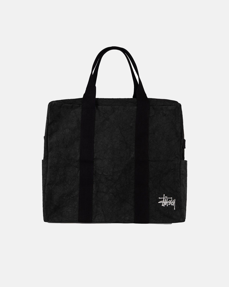 Black Stüssy Canvas Flight Tote Bags | UAE ILM139704