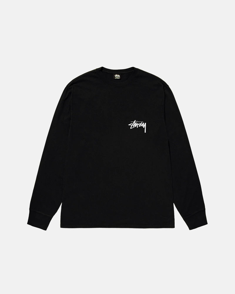 Black Stüssy Classroom LS T-Shirt | UAE LCZ542309