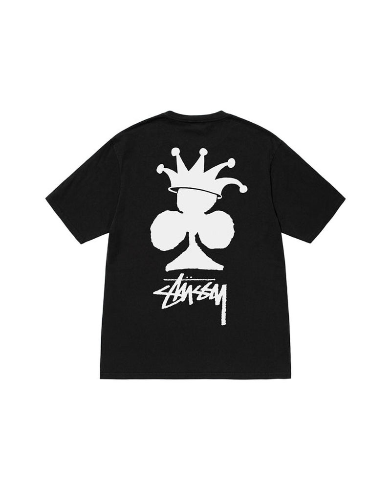 Black Stüssy Club Crown Pigment Dyed T-Shirt | UAE BWM641283