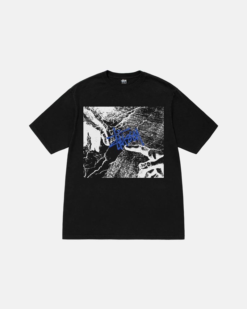 Black Stüssy Creation Pigment Dyed T-Shirt | UAE TFB609257