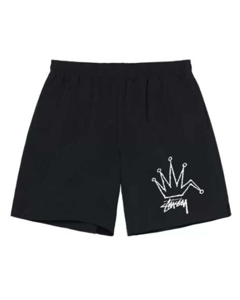 Black Stüssy Crown Shorts | UAE FIP786043