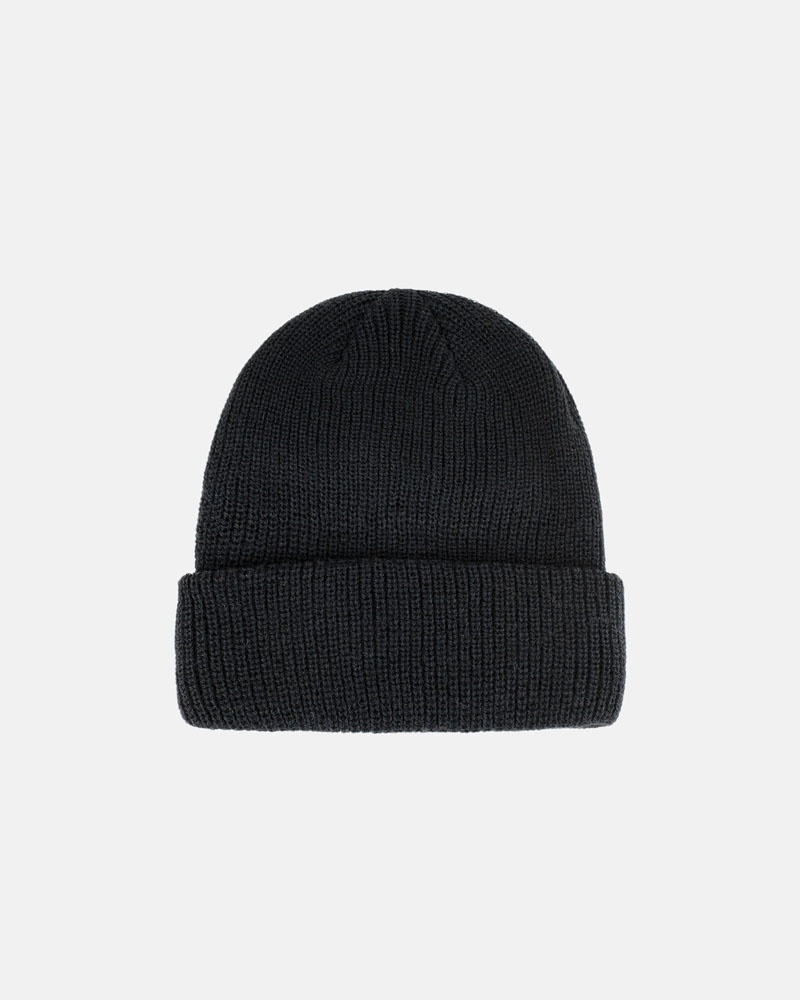 Black Stüssy Cuff Basic Beanie | UAE RDP735480