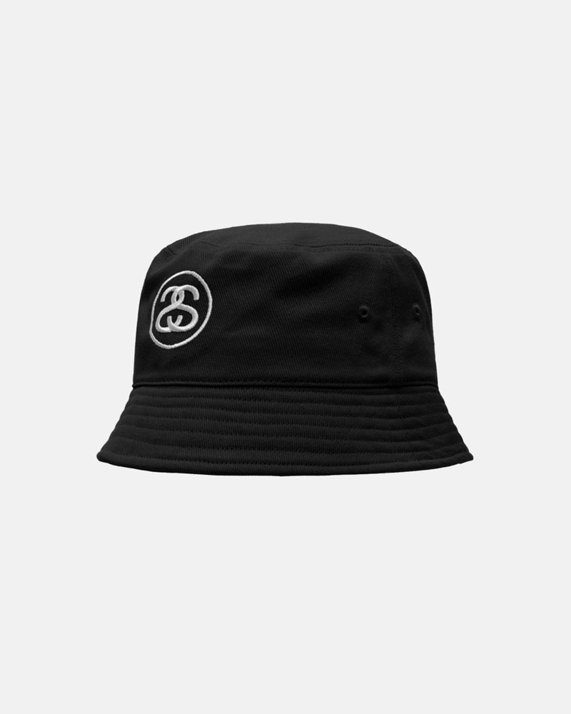 Black Stüssy Deep Bucket SS Link Hat | UAE UCZ954608