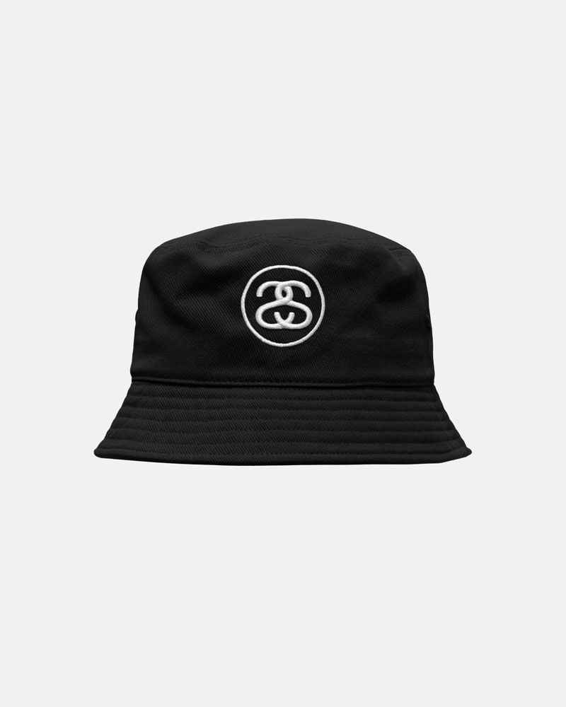 Black Stüssy Deep Bucket SS Link Hat | UAE UCZ954608