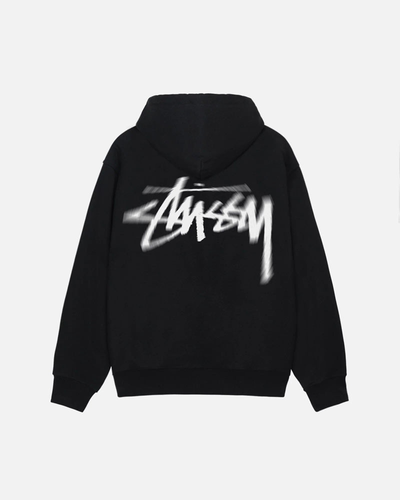 Black Stüssy Dizzy Stock Hoodie | UAE MKR427809