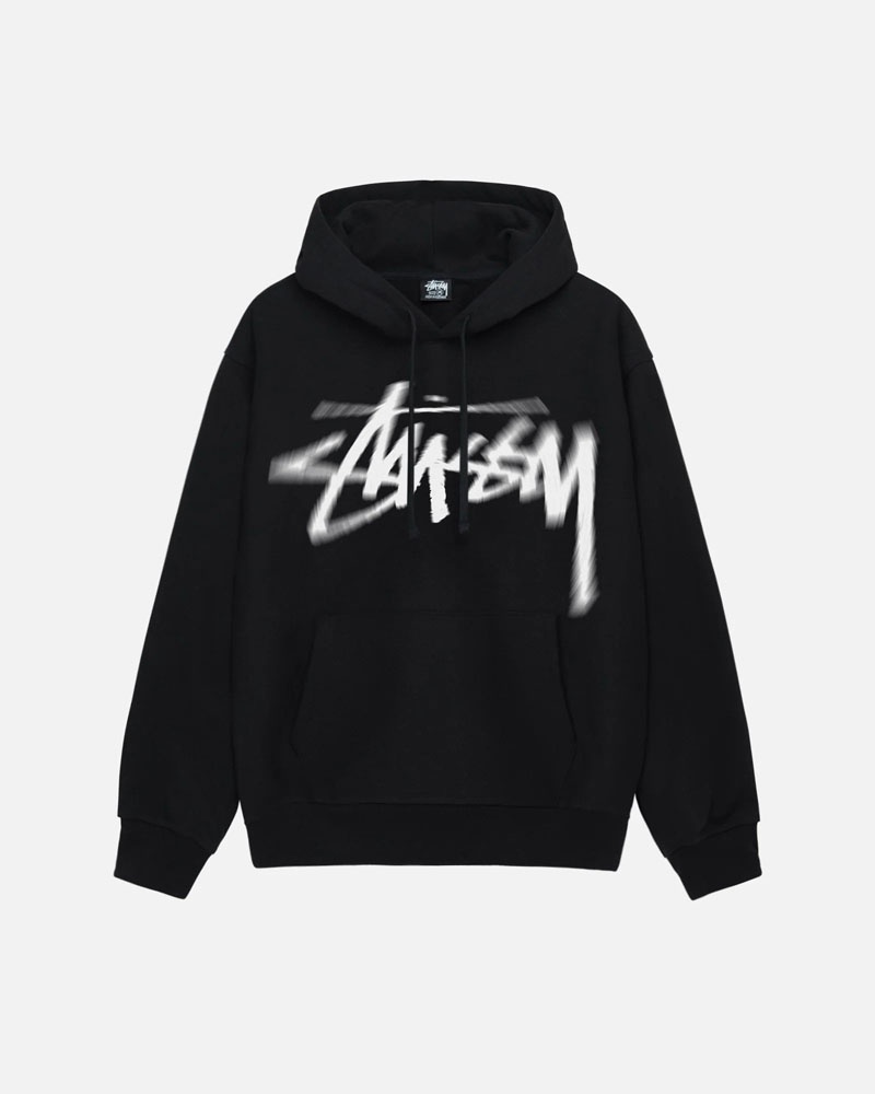 Black Stüssy Dizzy Stock Hoodie | UAE MKR427809