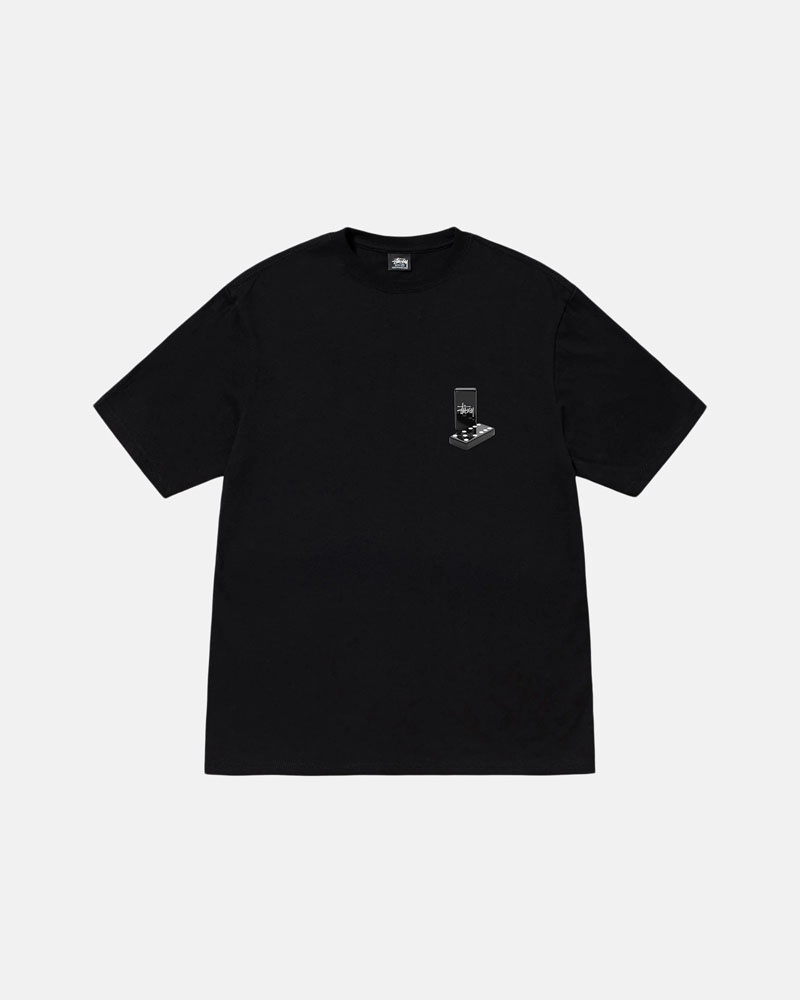 Black Stüssy Dominoes T-Shirt | UAE KIM596730