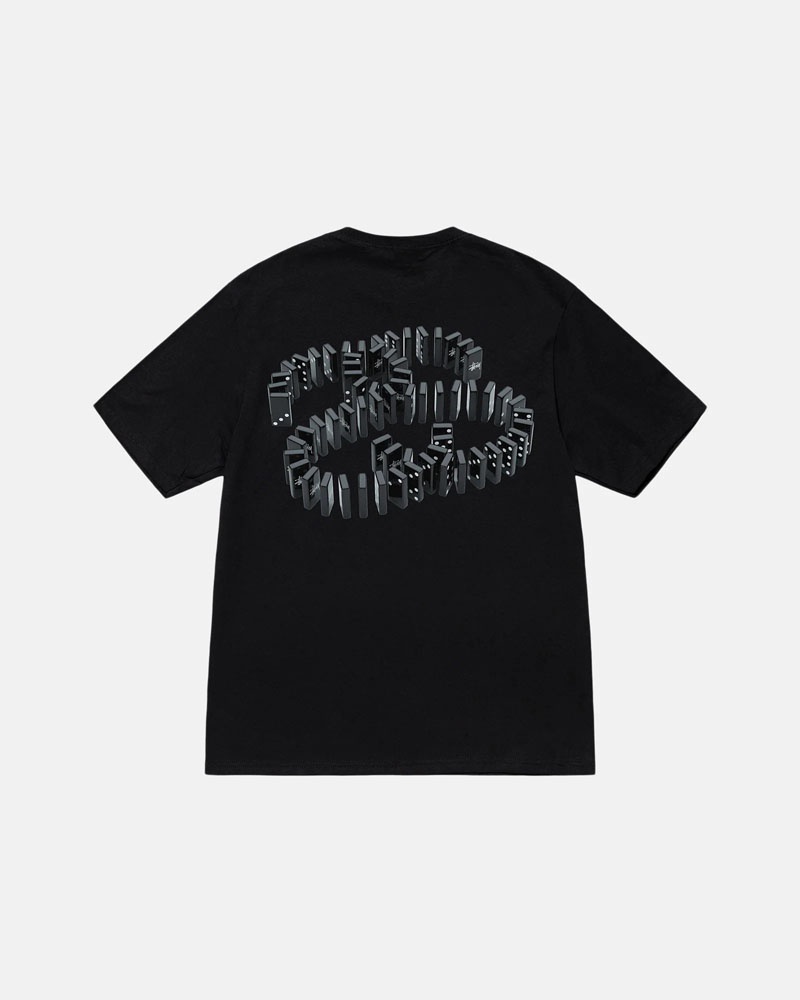 Black Stüssy Dominoes T-Shirt | UAE KIM596730