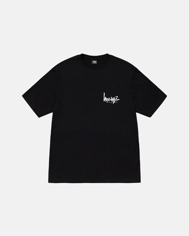 Black Stüssy Flipped T-Shirt | UAE SMQ792531