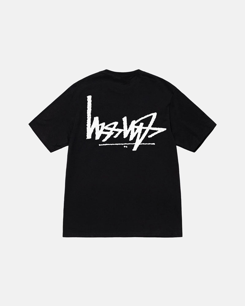 Black Stüssy Flipped T-Shirt | UAE SMQ792531