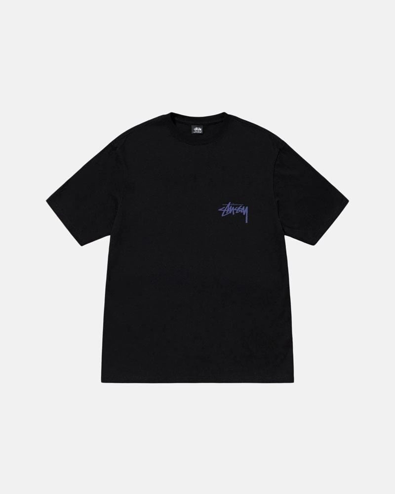 Black Stüssy Flower Bomb T-Shirt | UAE NQE936074