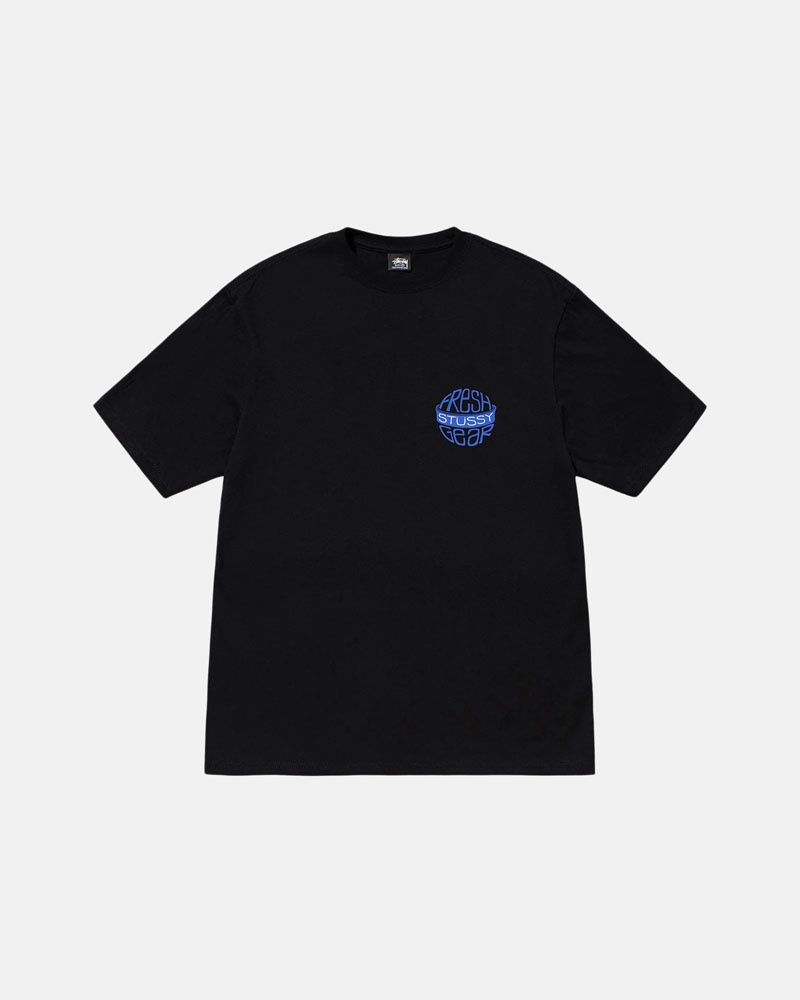 Black Stüssy Fresh Gear T-Shirt | UAE GUI204956