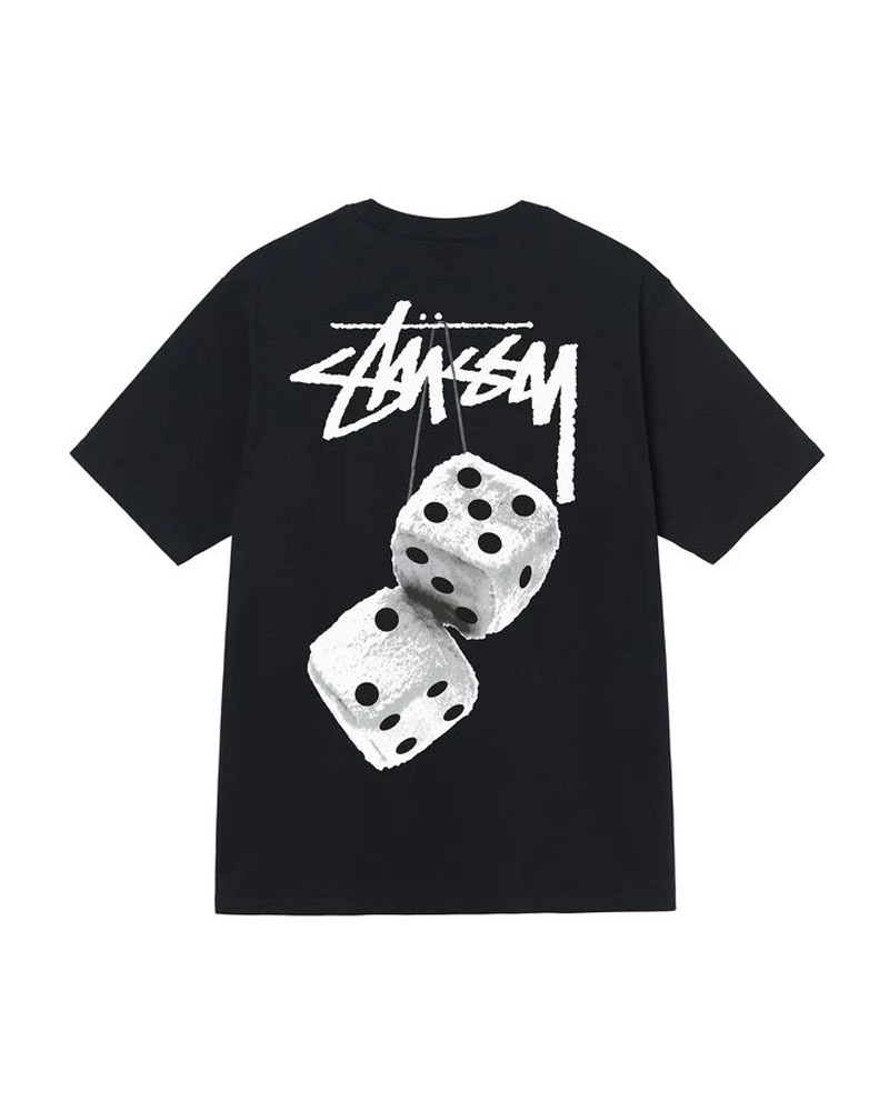 Black Stüssy Fuzzy Dice T-Shirt | UAE EQF648092