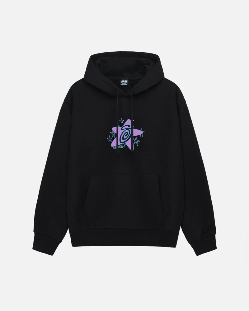 Black Stüssy Galaxy Hoodie | UAE XIQ958026