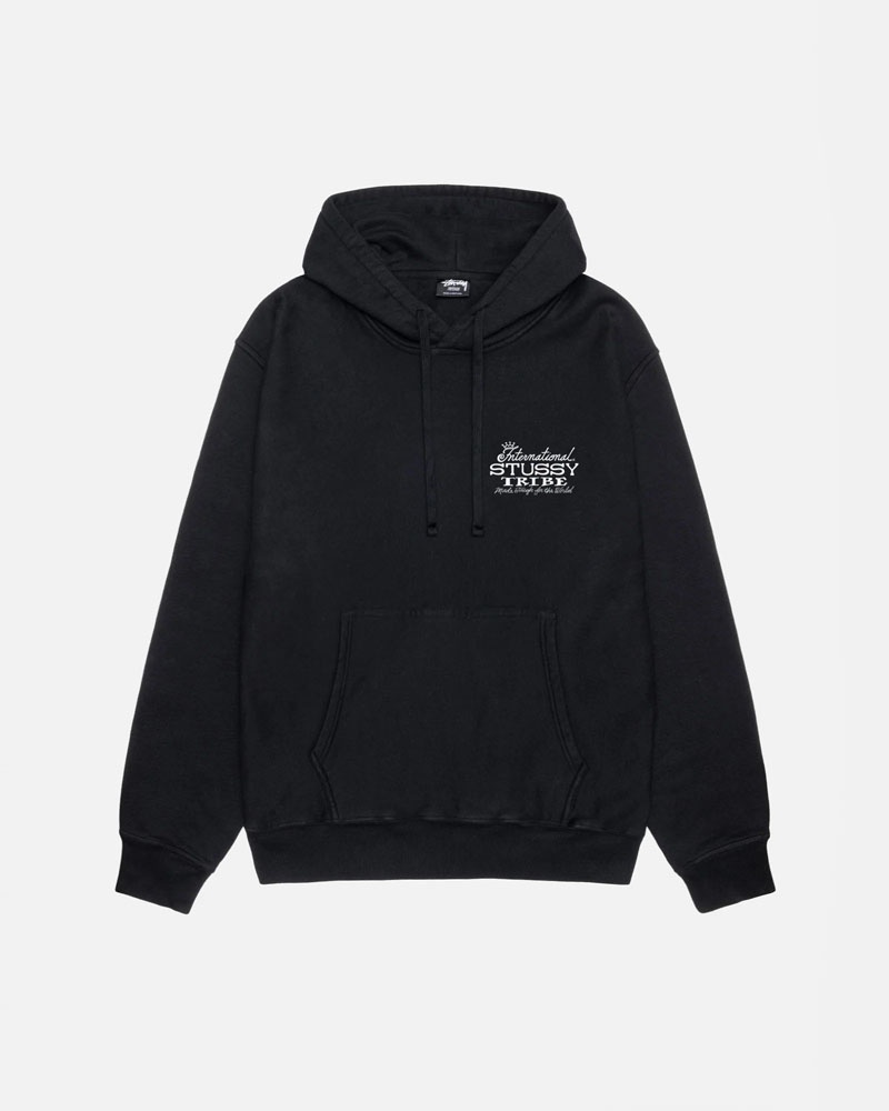 Black Stüssy IST Pigment Dyed Hoodie | UAE VQA835416