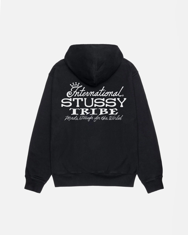 Black Stüssy IST Pigment Dyed Hoodie | UAE VQA835416