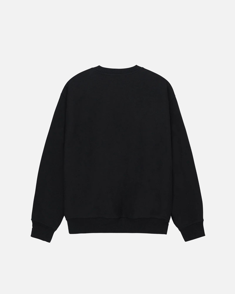 Black Stüssy Letterman Crew Sweatshirt | UAE BKH872149