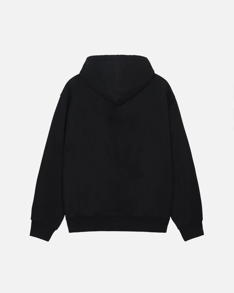 Black Stüssy Letterman Hoodie | UAE UBF728406