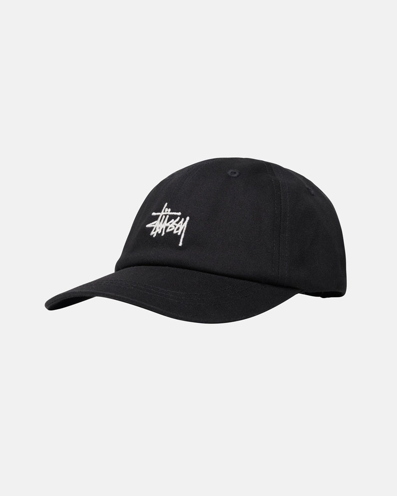 Black Stüssy Low Pro Basic Stock Strapback Cap | UAE NRZ623401