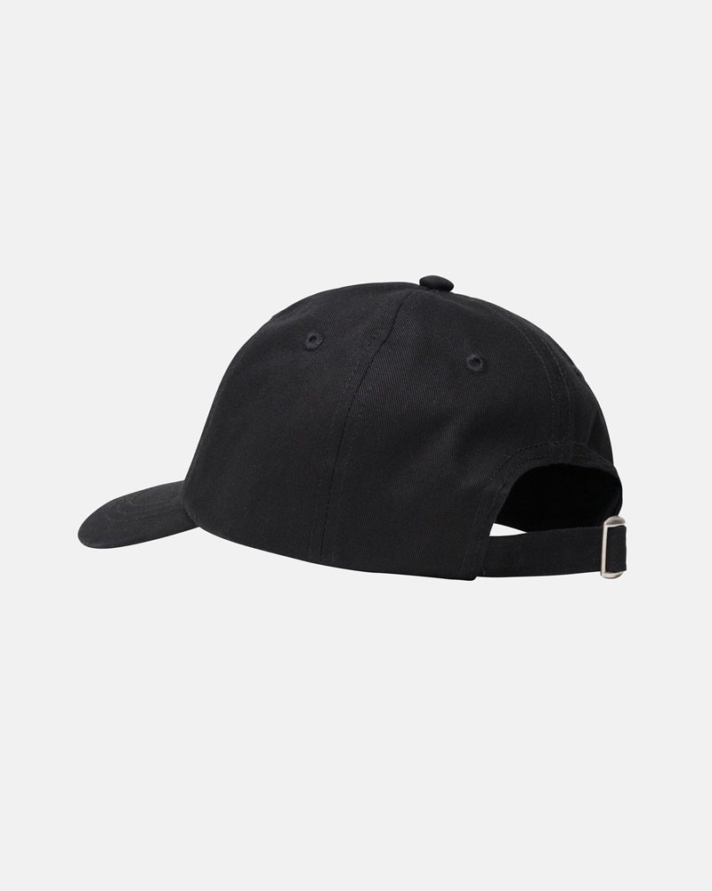 Black Stüssy Low Pro Basic Stock Strapback Cap | UAE NRZ623401