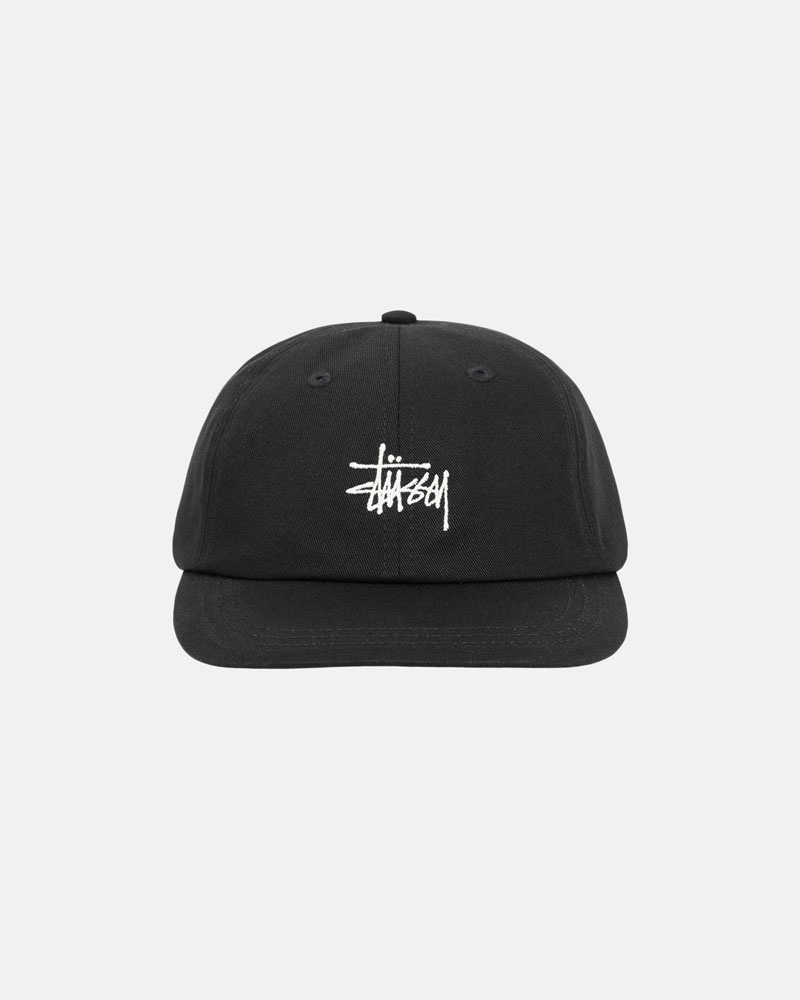 Black Stüssy Low Pro Basic Stock Strapback Cap | UAE NRZ623401