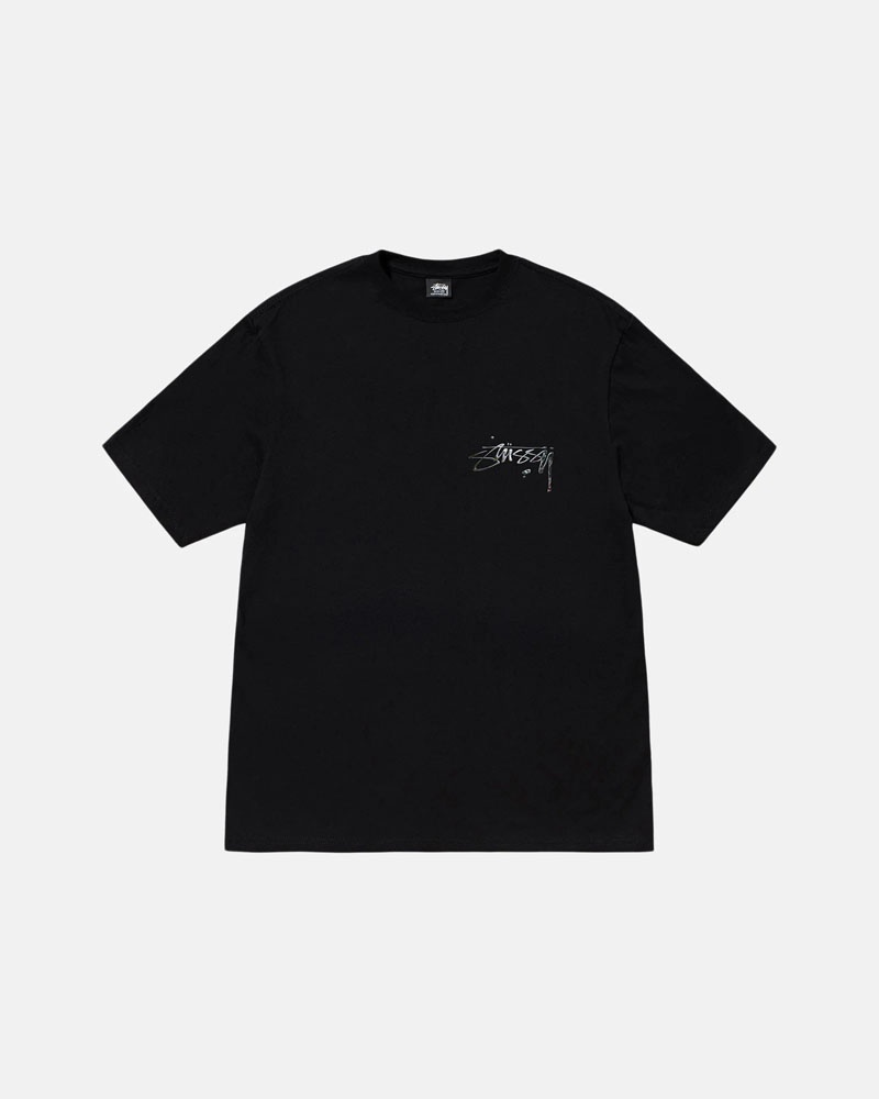 Black Stüssy Mercury T-Shirt | UAE TAS602193