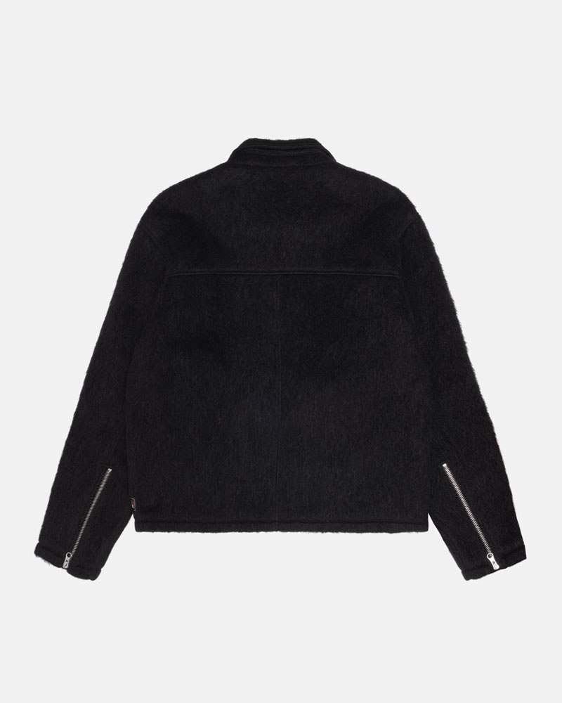 Black Stüssy Mohair Club Jacket | UAE IZG049783