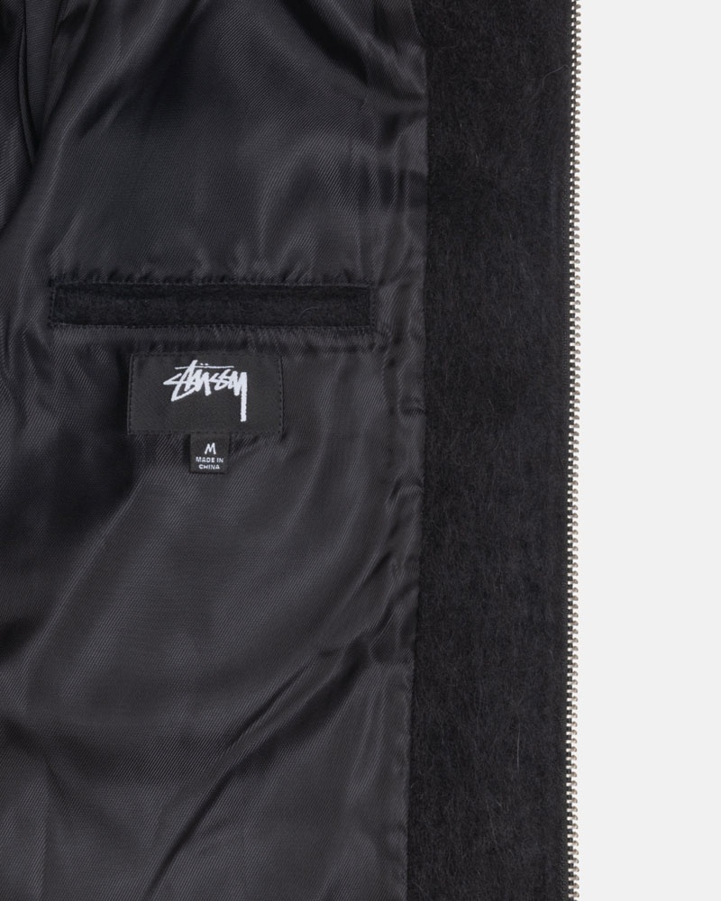 Black Stüssy Mohair Club Jacket | UAE IZG049783