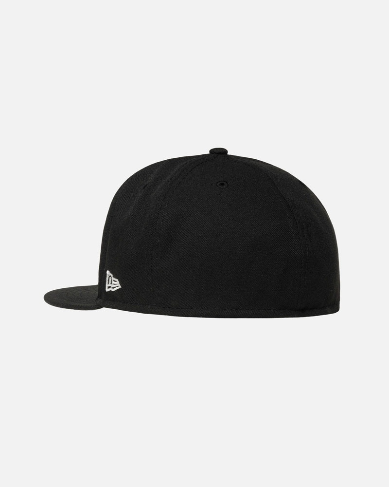 Black Stüssy New Era 59Fifty Curly S Cap | UAE NBL372580