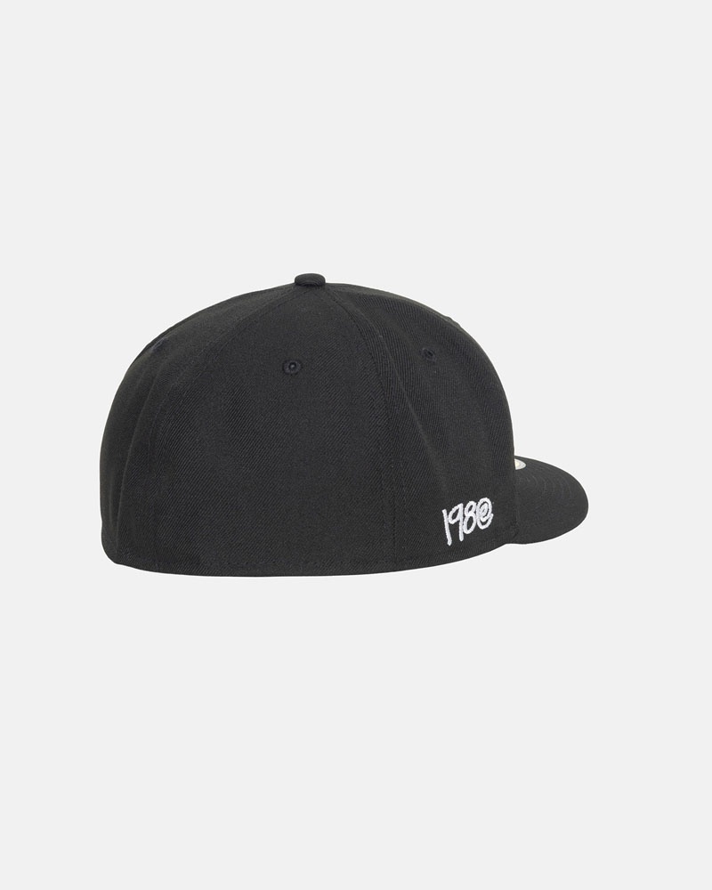 Black Stüssy New Era 59Fifty Curly S Cap | UAE NBL372580