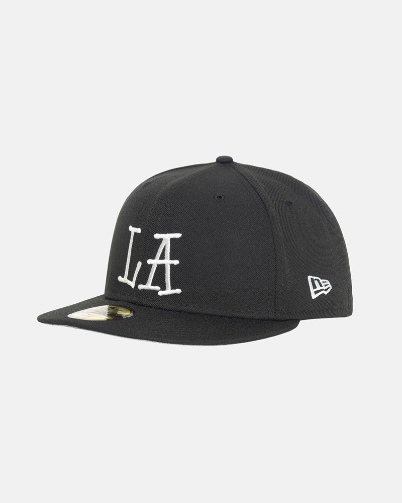 Black Stüssy New Era 59Fifty LA Cap | UAE ESD508791