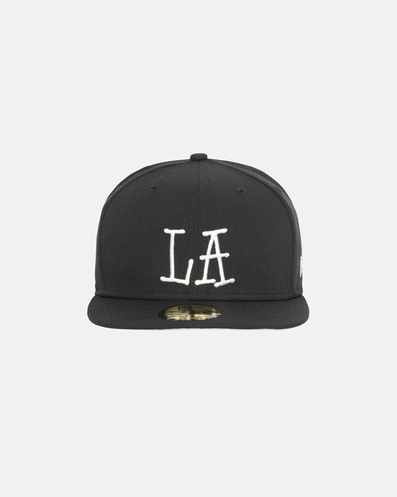 Black Stüssy New Era 59Fifty LA Cap | UAE ESD508791