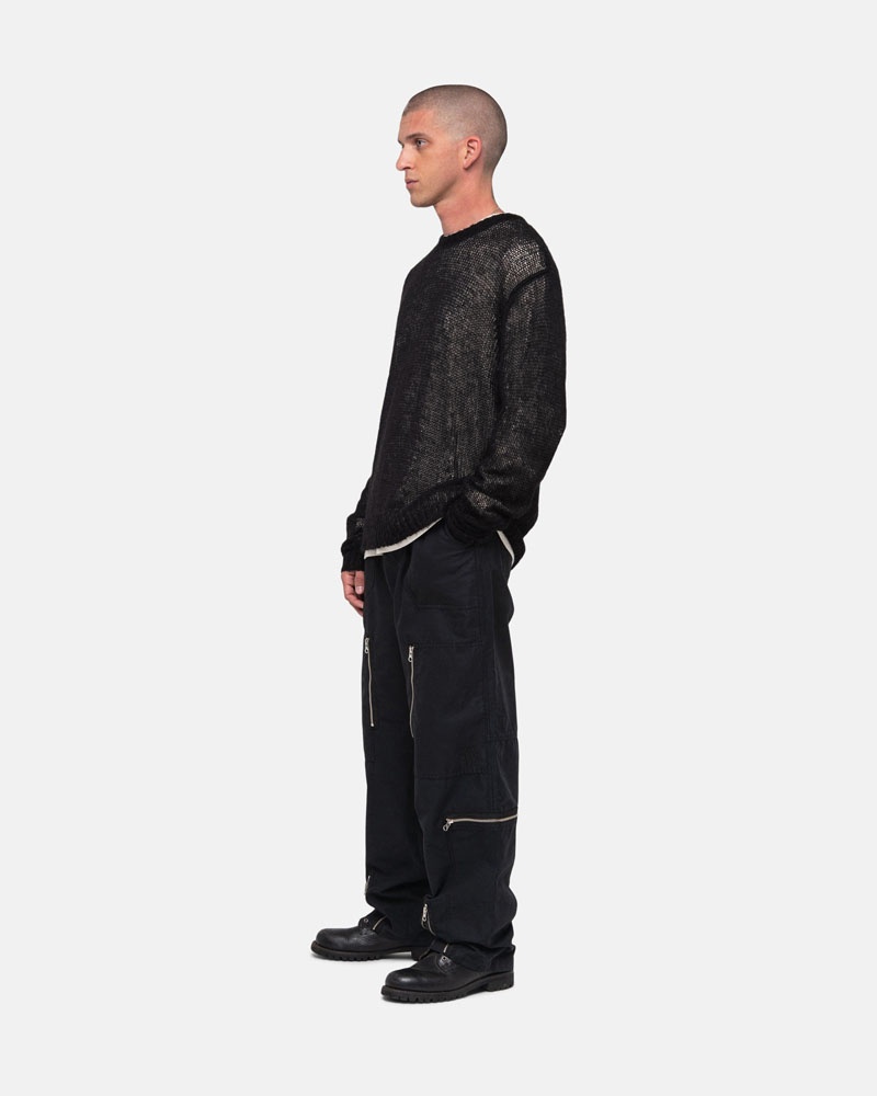 Black Stüssy Nyco Flight Pants | UAE KXW415782