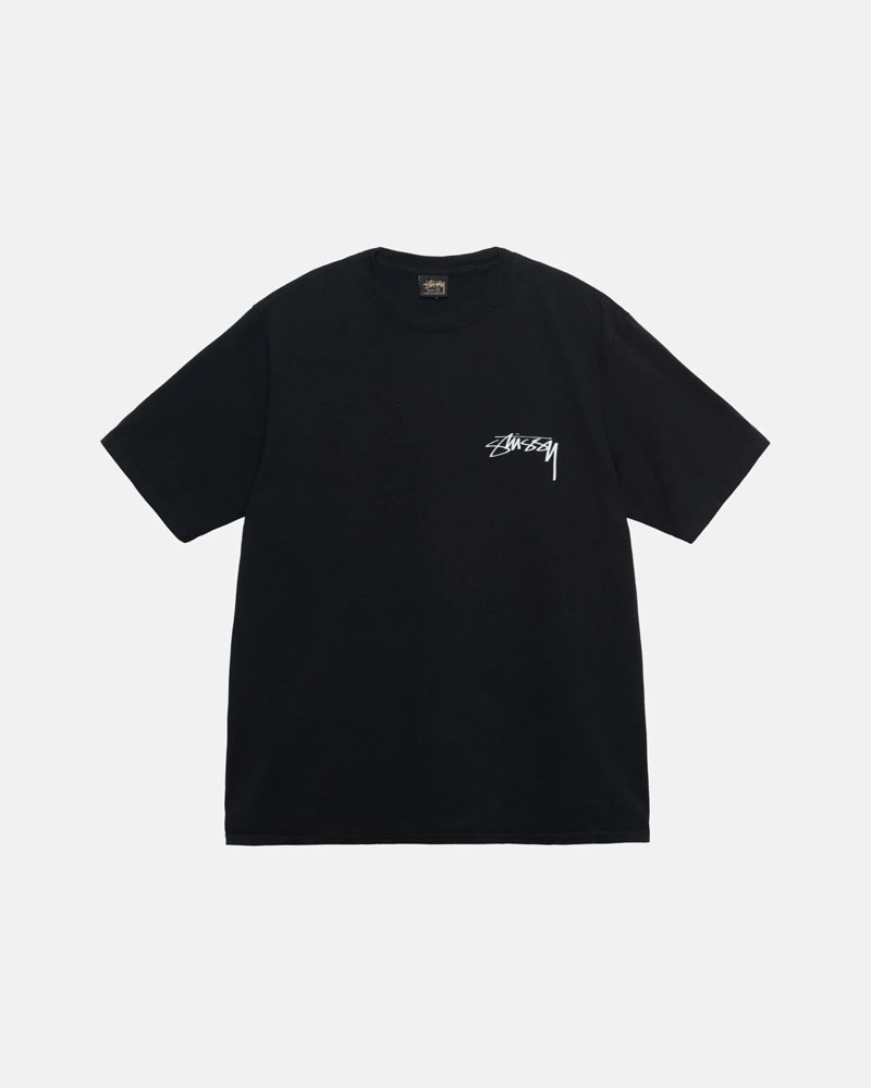 Black Stüssy Our Legacy Dot Pigment Dyed T-Shirt | UAE XMZ610759