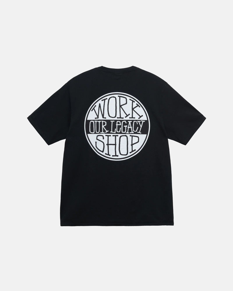 Black Stüssy Our Legacy Dot Pigment Dyed T-Shirt | UAE XMZ610759