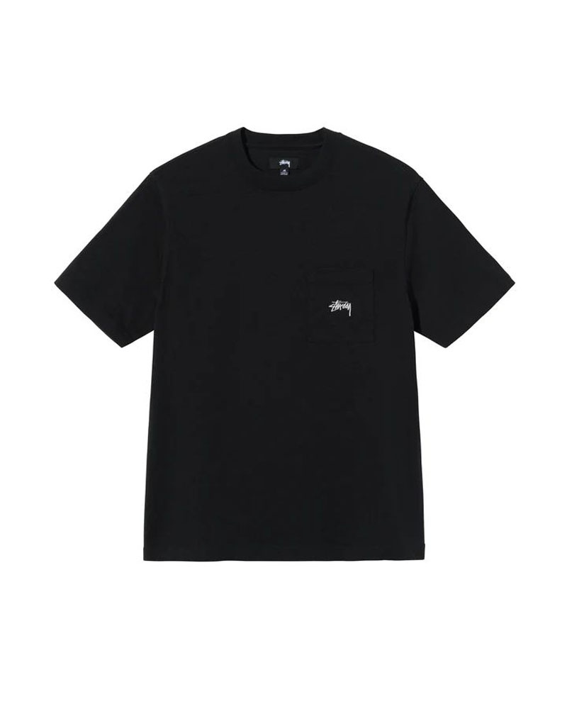 Black Stüssy Overdyed SS Pocket Crew T-Shirt | UAE COL857491