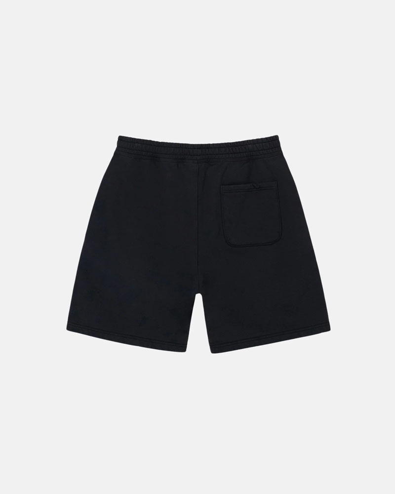 Black Stüssy Overdyed Stock Logo Sweat Shorts | UAE UZA350916