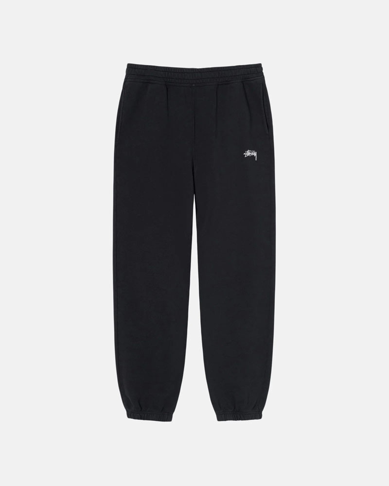 Black Stüssy Overdyed Stock Logo Sweatpants | UAE HVL084396