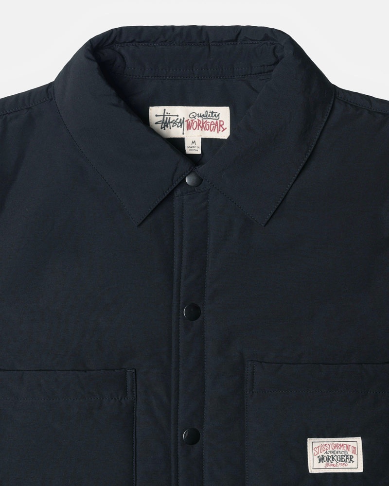 Black Stüssy Padded Tech Over Shirts | UAE FHG580279