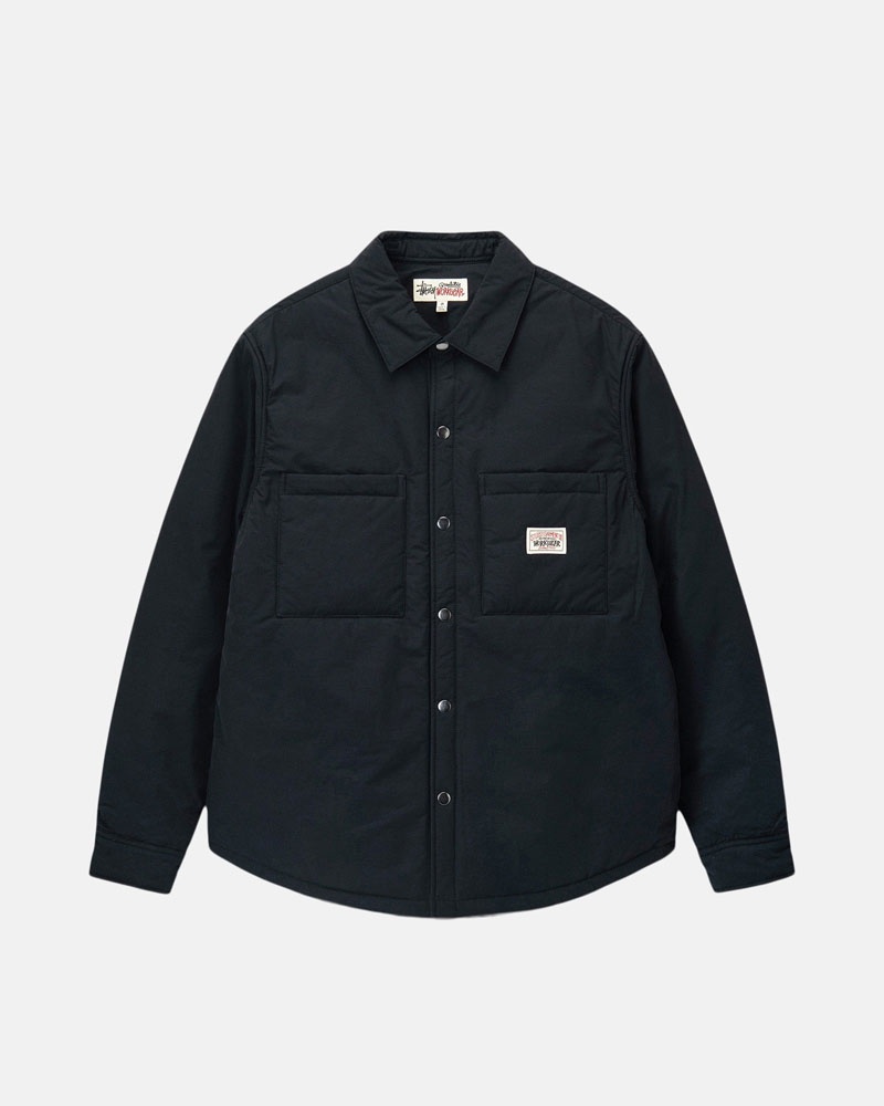 Black Stüssy Padded Tech Over Shirts | UAE FHG580279