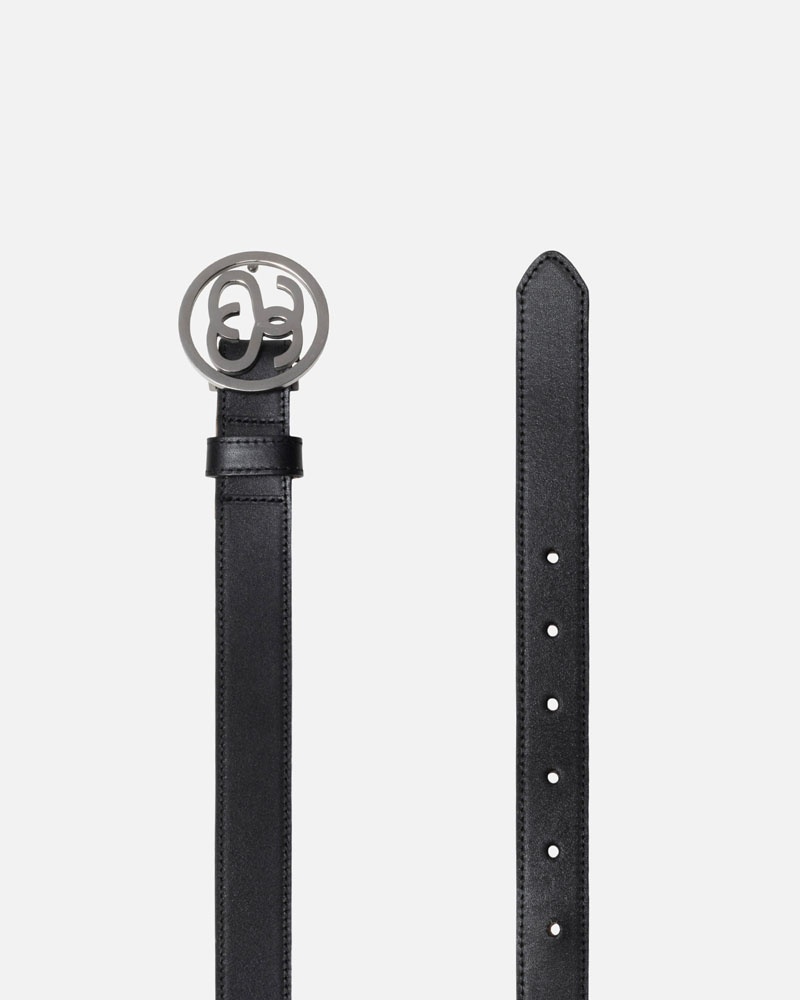 Black Stüssy SS-Link Buckle Belt | UAE LYR623894