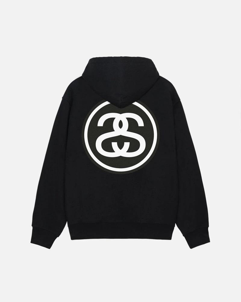 Black Stüssy SS-Link Hoodie | UAE NYI174920