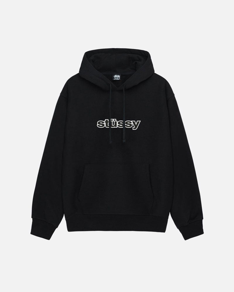 Black Stüssy SS-Link Hoodie | UAE ZOR907348