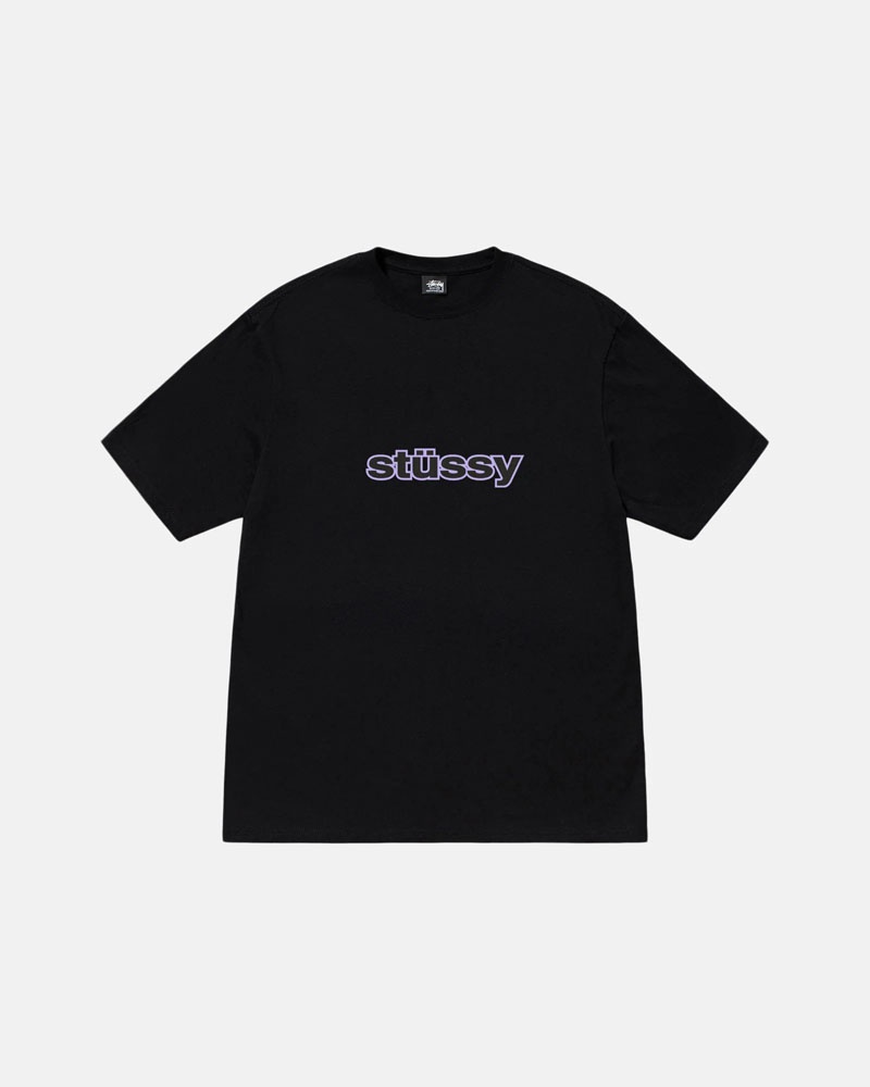 Black Stüssy SS-Link T-Shirt | UAE EJL964231