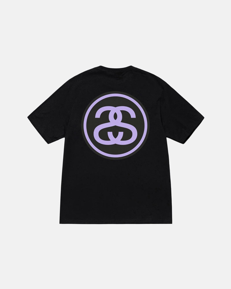 Black Stüssy SS-Link T-Shirt | UAE EJL964231