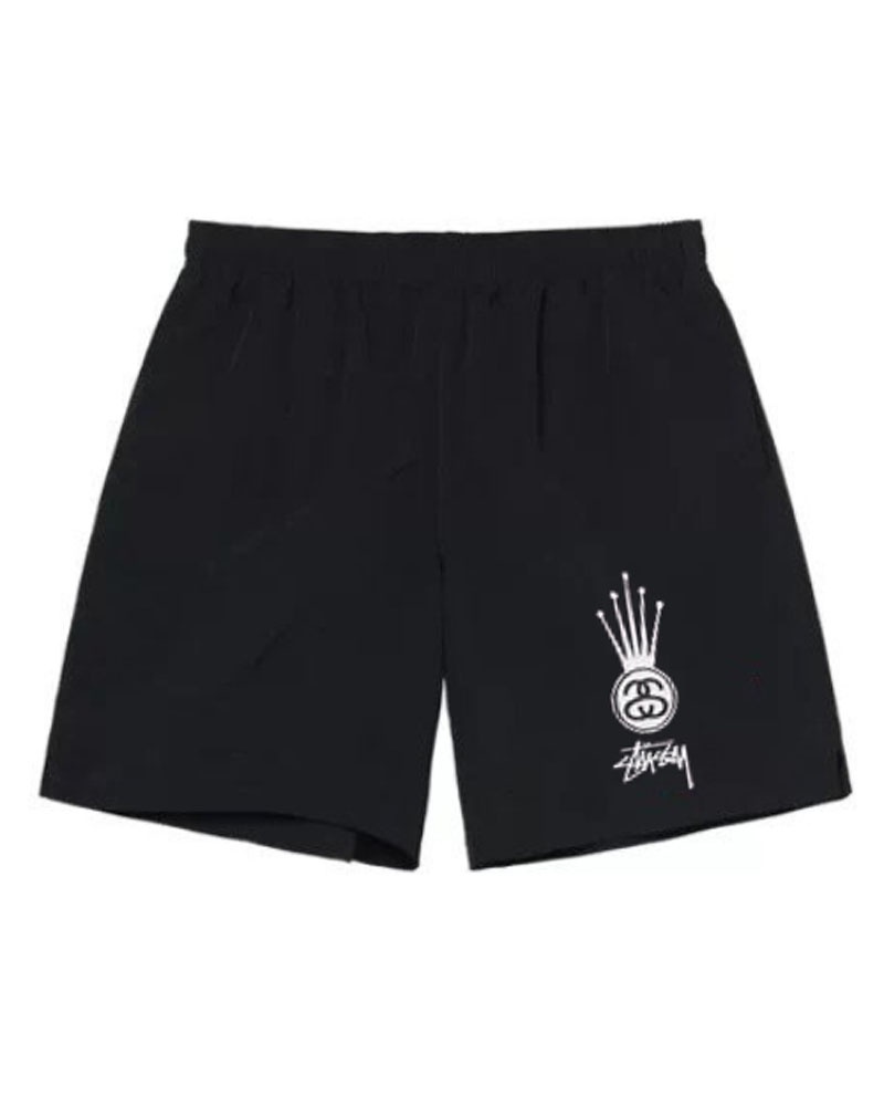 Black Stüssy SS Crown Shorts | UAE ODN863027