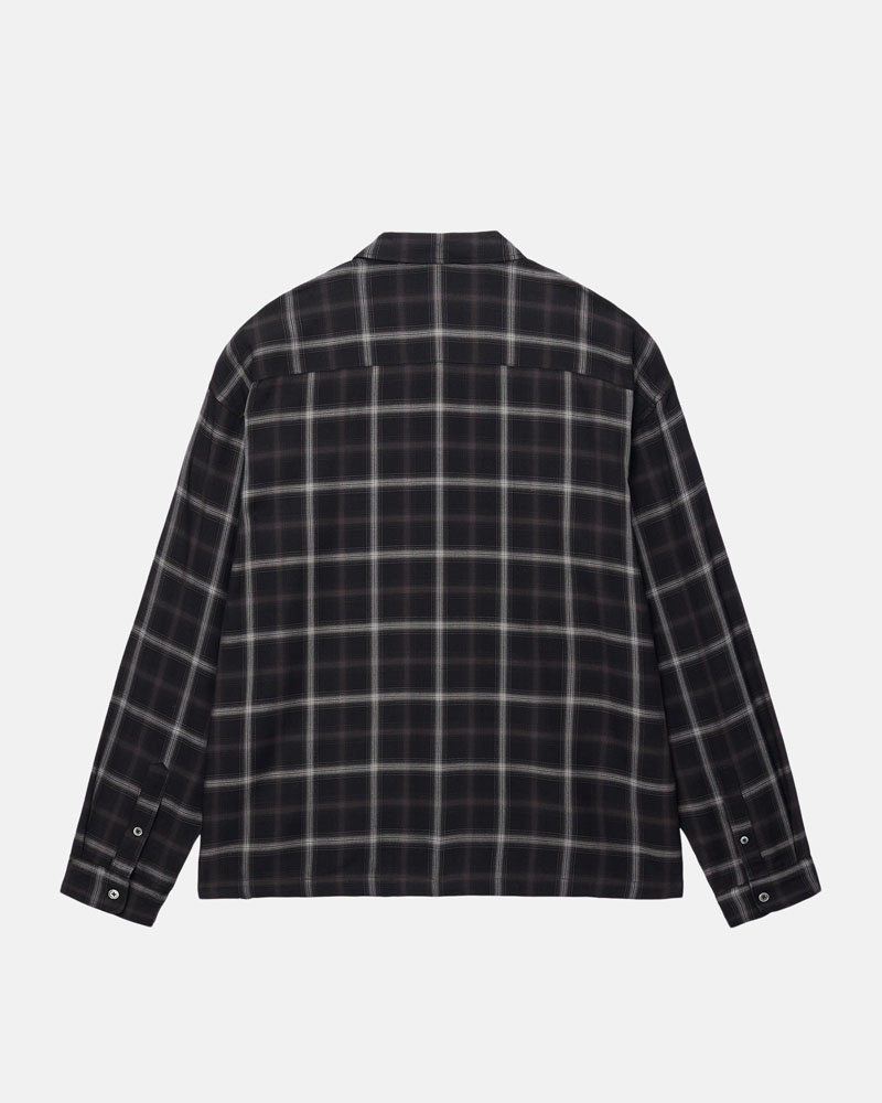 Black Stüssy Shadow Plaid Rayon Shirts | UAE ZEX045972