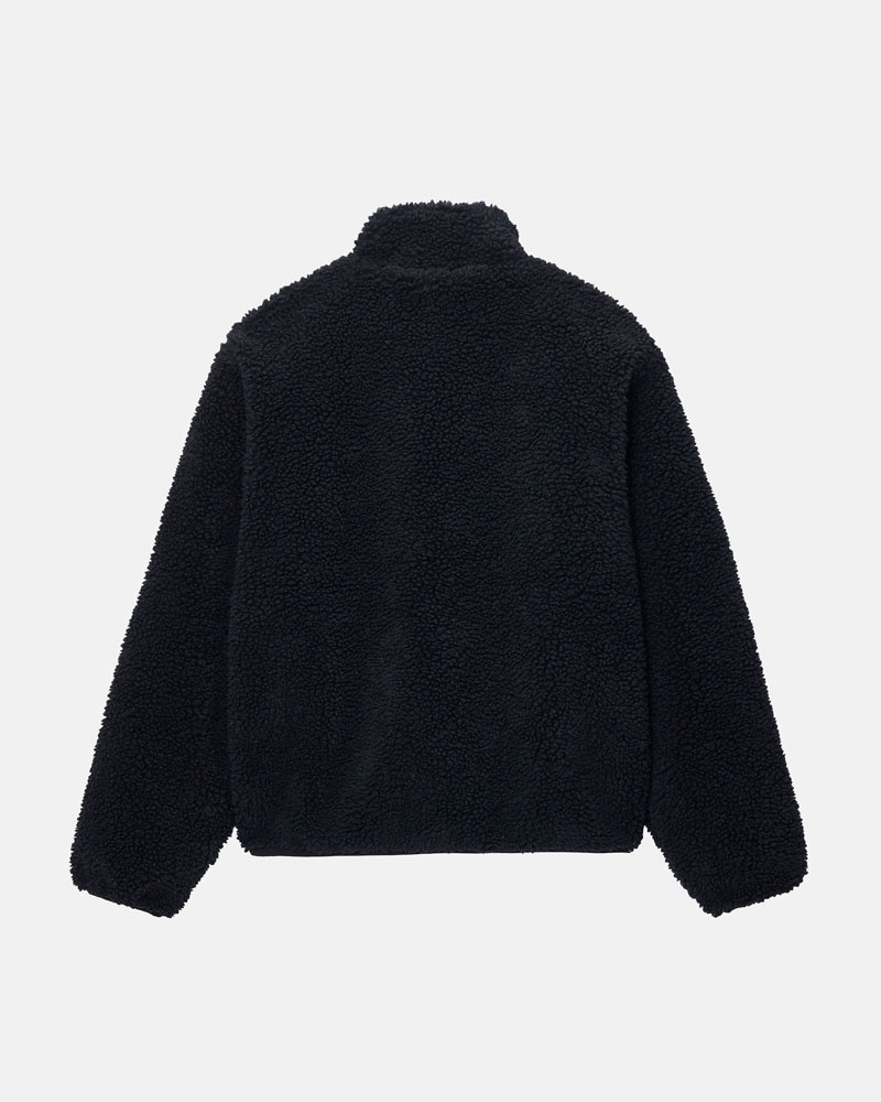 Black Stüssy Sherpa Reversible Jacket | UAE SVC592674